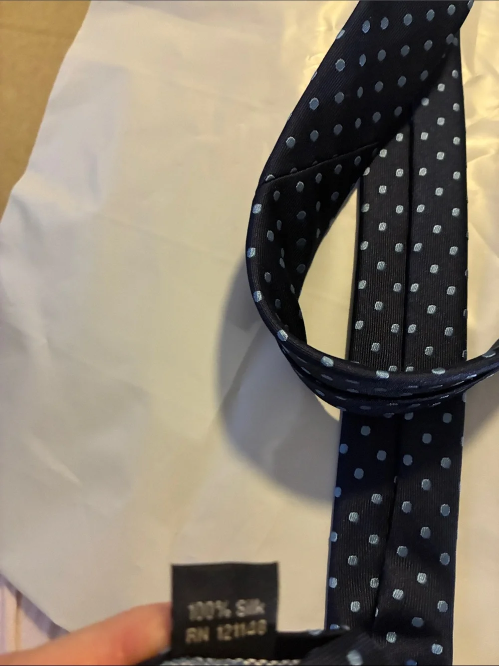 Tommy Hilfiger Burgundy Paisley Silk Tie with Navy and White Details